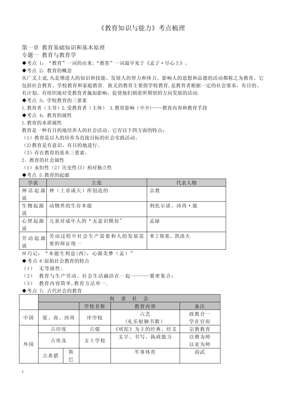 教师招聘考试—教育学心理学知识点整理(真题版) _第1页