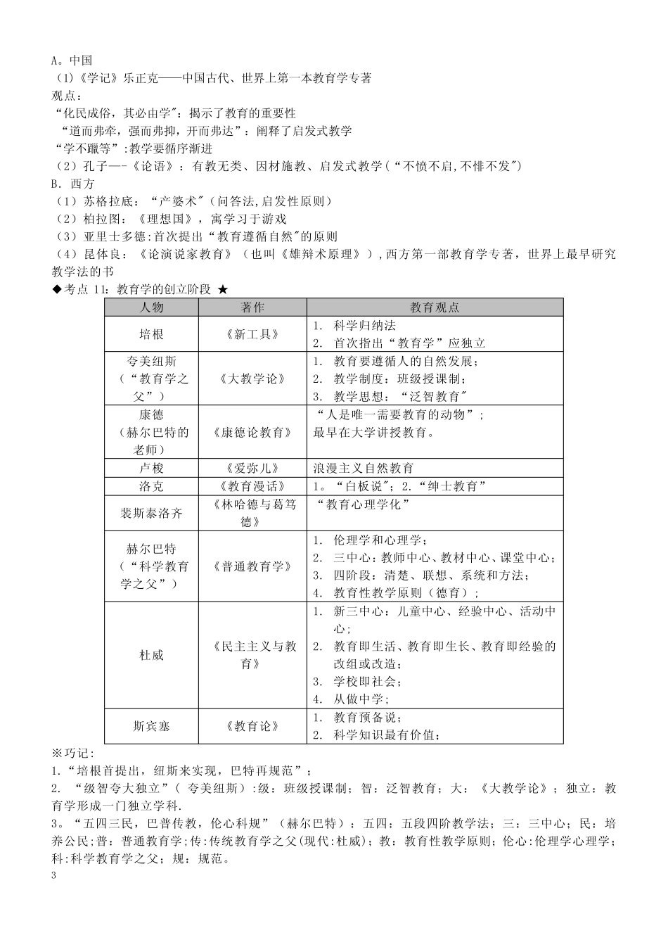 教师招聘考试—教育学心理学知识点整理(真题版) _第3页