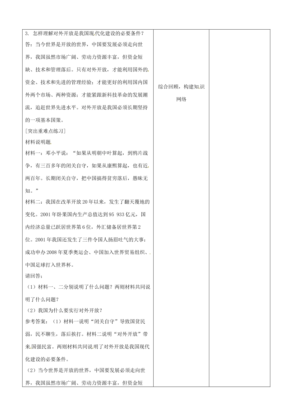 山东省郯城县九年级政治《讲述春天的故事》教学设计一 人教新课标版教材_第2页