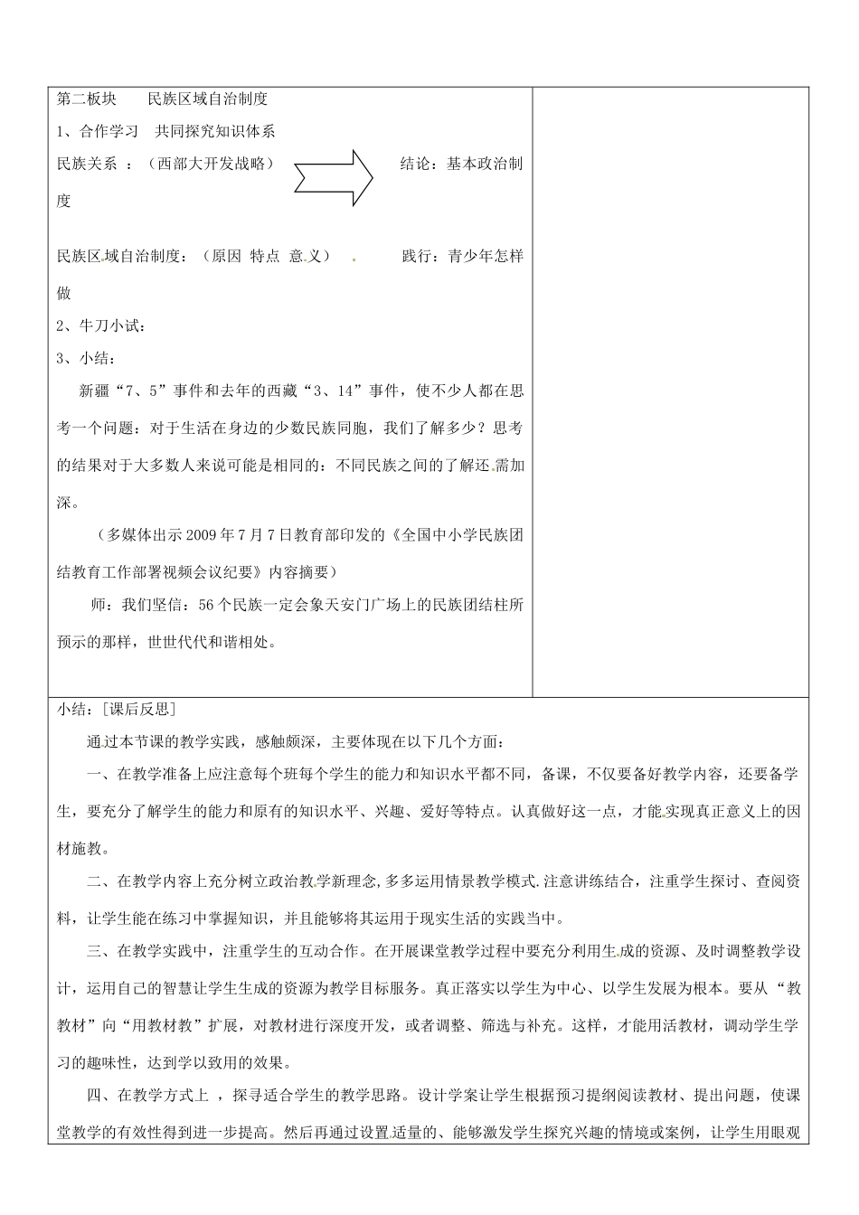 山东省郯城县九年级政治《人民当家作主》教学设计二 人教新课标版教材_第2页