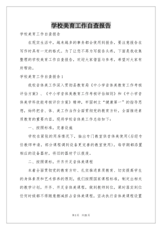 学校美育工作自查报告