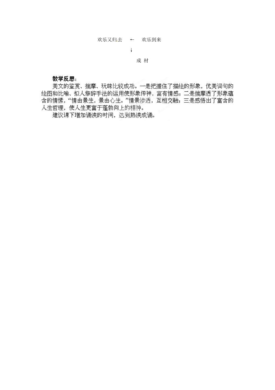 山东省滕州市洪绪中学七年级语文上册 第二单元比较 探究课文《秋颂 落叶》教学案 北师大版教材_第3页