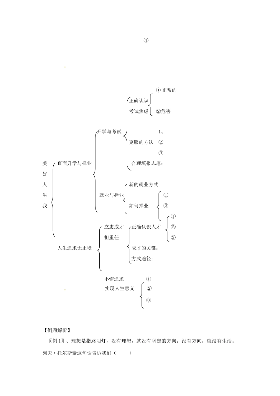 山东省滕州市大坞镇大坞中学九年级政治全册《我们的未来不是梦》复习教学设计 人民版教材_第3页