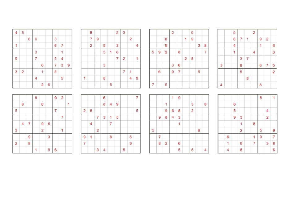九宫格数独题目(打印版)(完整版)_第3页