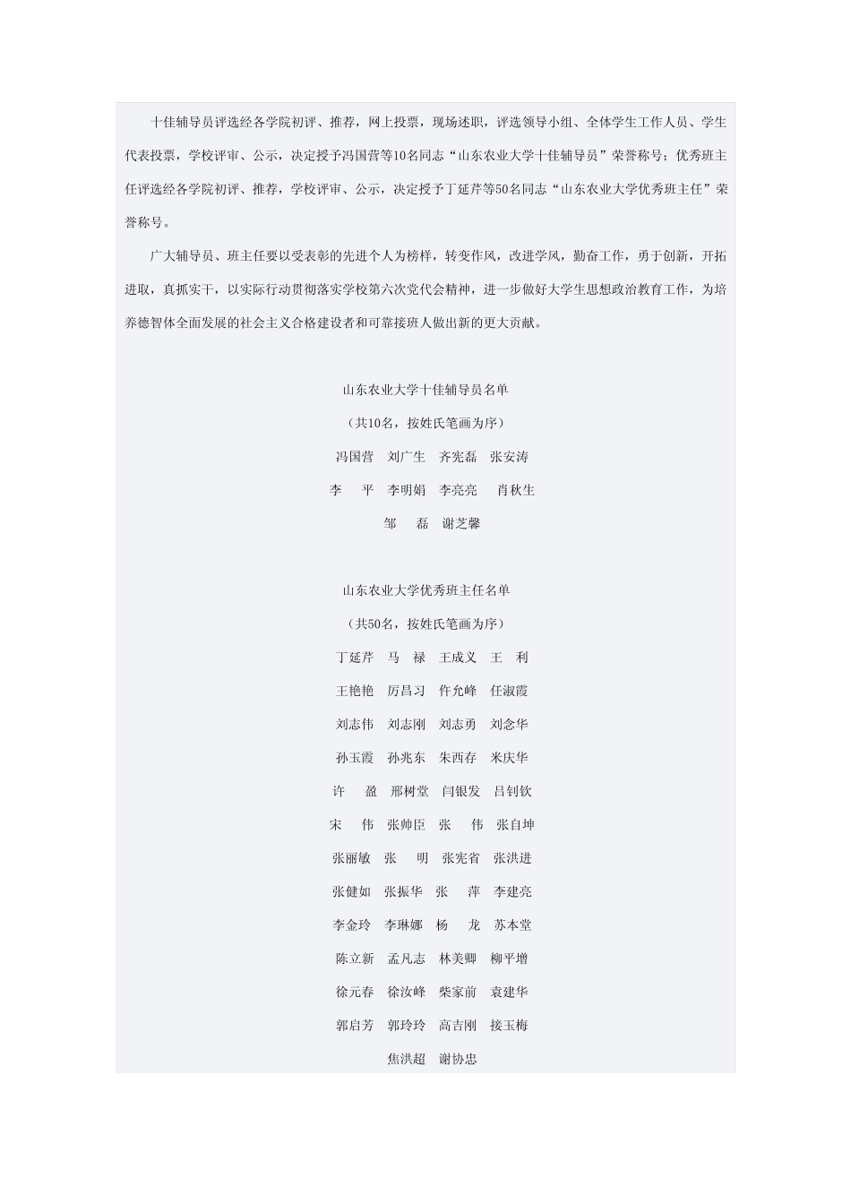 山东各大高校优秀辅导员名单 _第2页