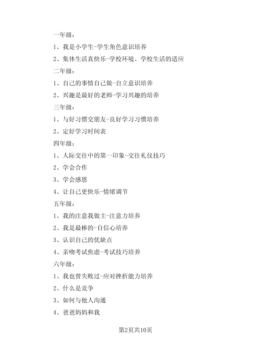 2024年社区心理咨询室工作计划范本(三篇) _第2页