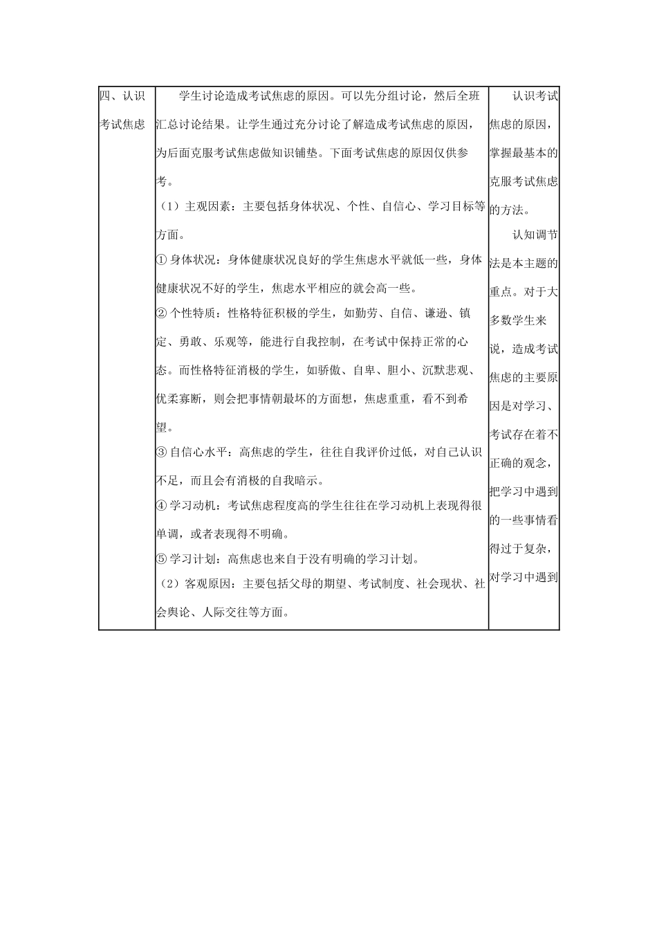七年级政治上第十二课 考试的心情 教学设计_第3页