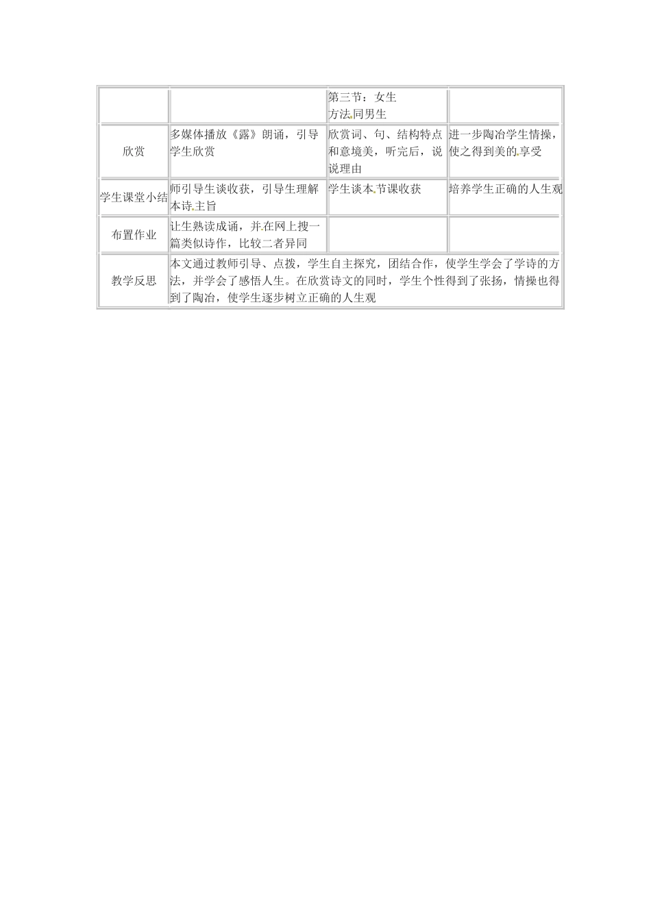 七年级语文上册 第28课《露》教学设计 冀教版教材_第2页