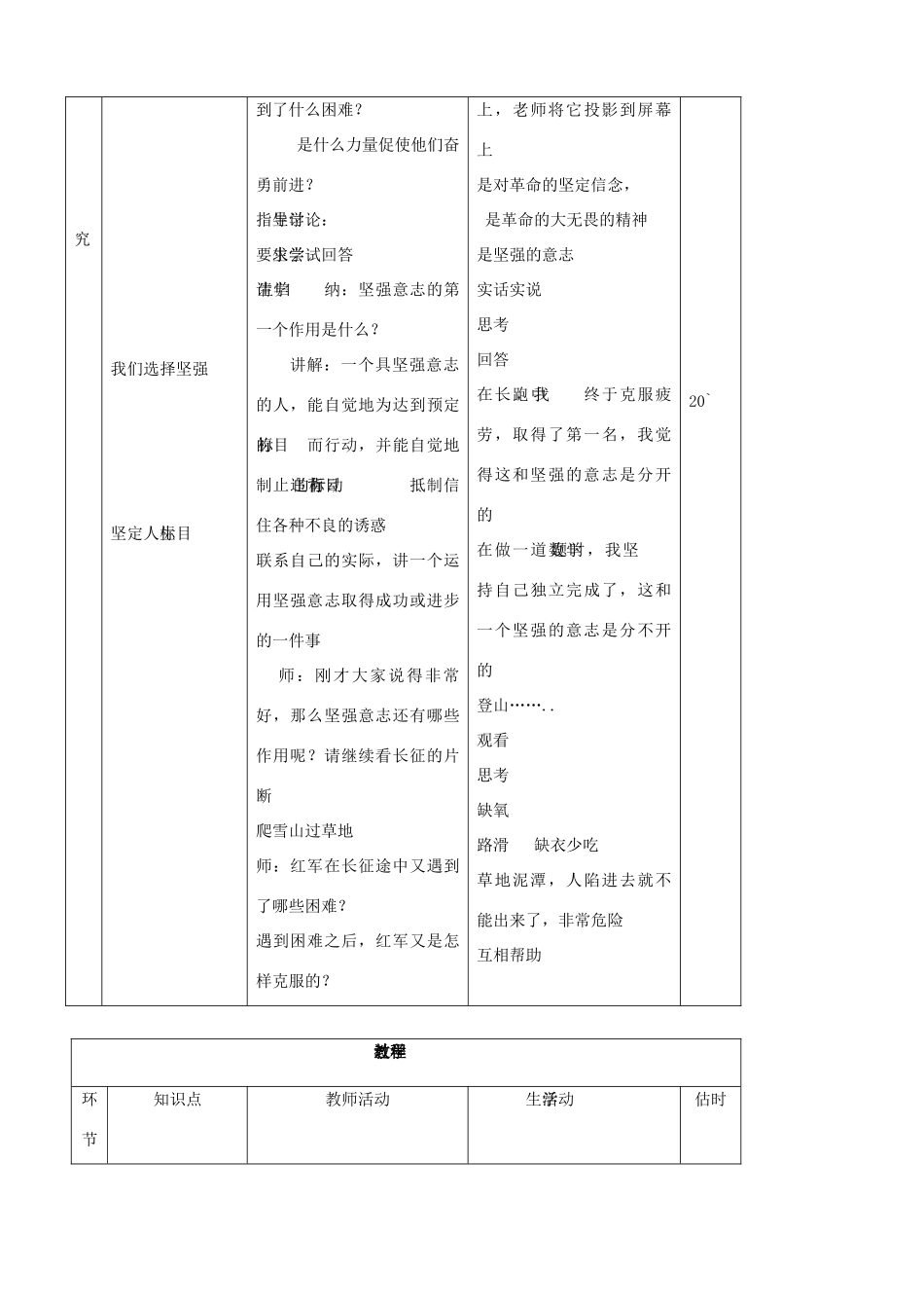 七年级思品上册 21坚强意志是成功的保证同步教学设计 鲁教版教材_第3页