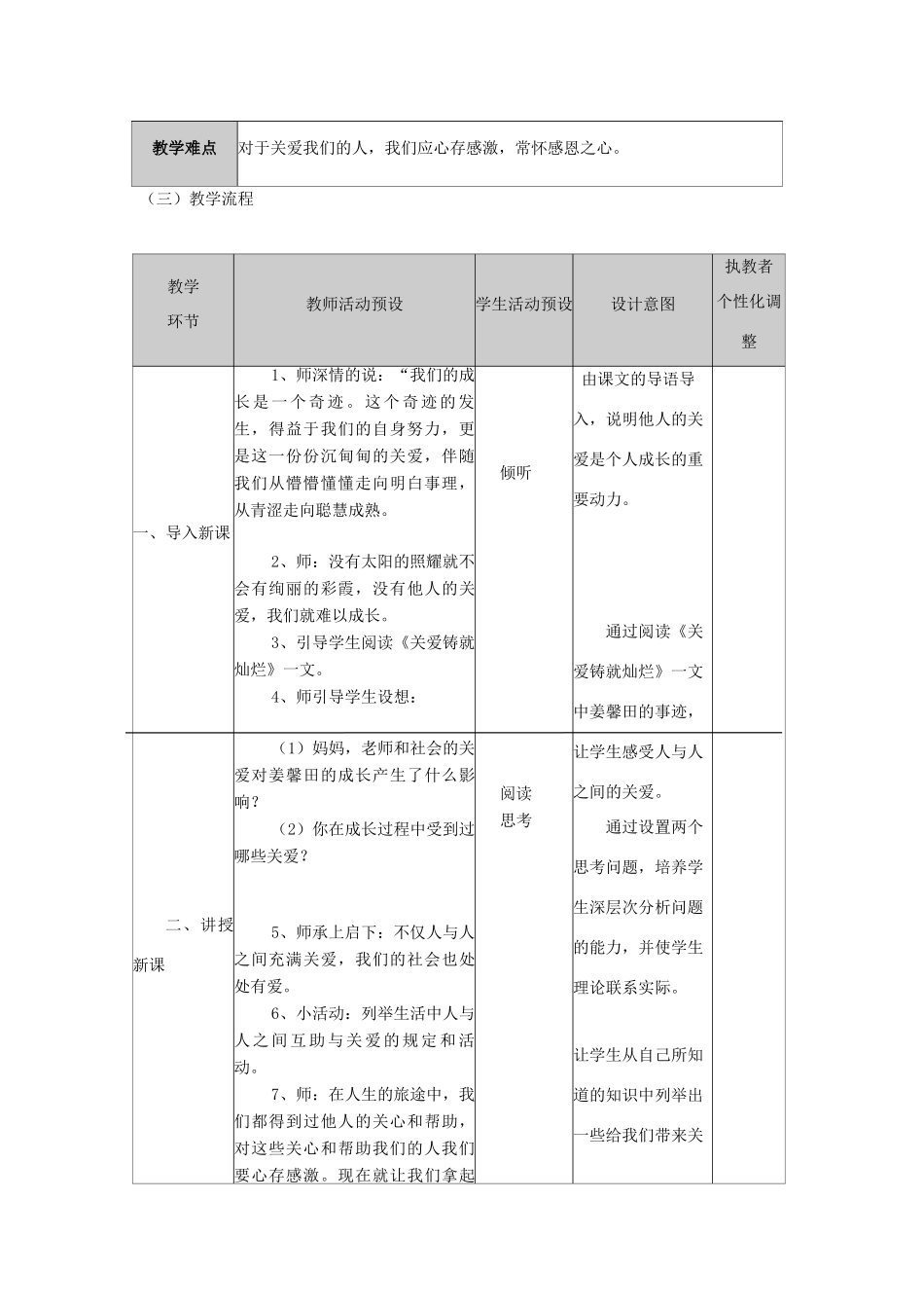 九年级政治 第四课《伸出你的手》教学设计 人民版教材_第2页