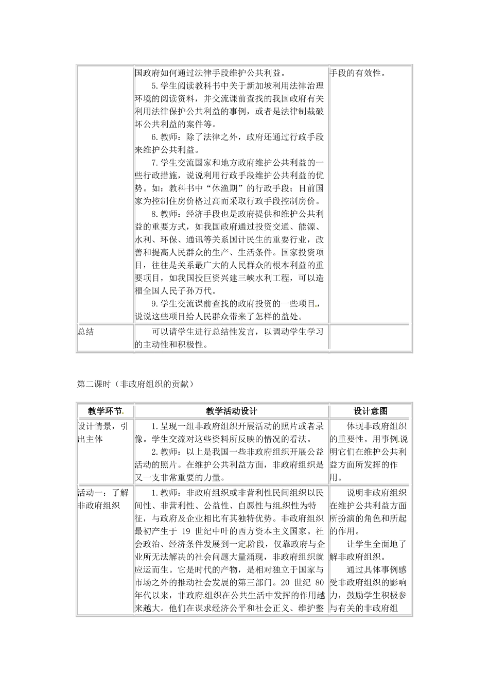 四川省宜宾县复龙初级中学八年级政治下册 第六课 公共利益的维护教学设计 教科版教材_第2页