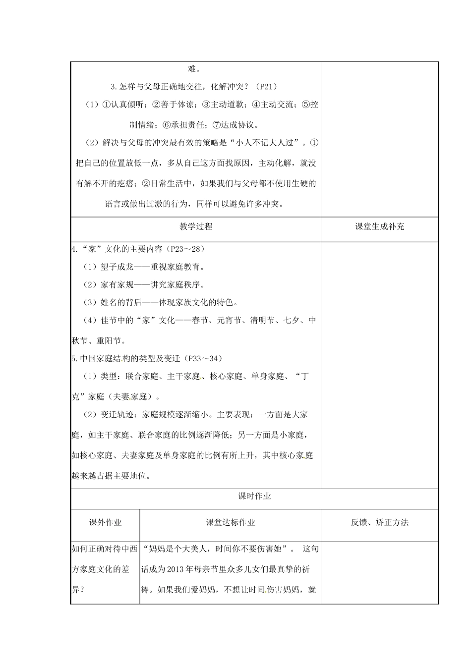 云南省涧彝族自治县中考政治第一轮复习 课题7 八上 第一单元 成长根据地教学设计-人教版教材初中九年级全册政治教学设计_第2页