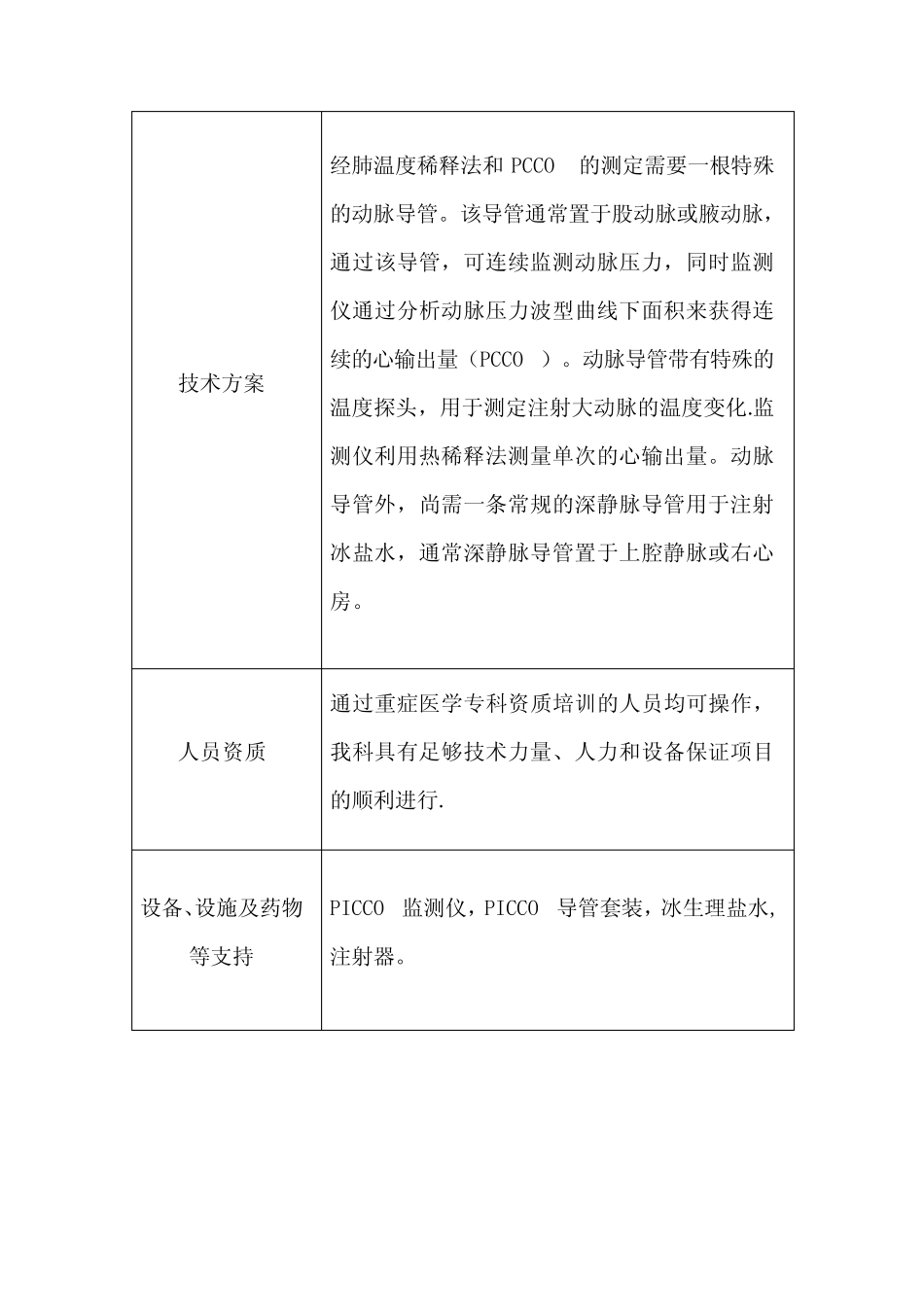 PICCO新技术新项目申请表【范本模板】 _第2页