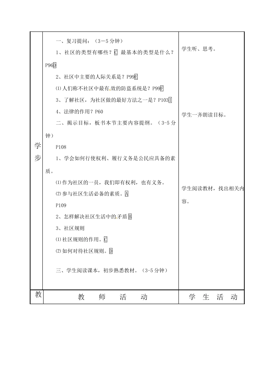 七年级思想品德下册 第十三课《在社区中生活》教案 教科版教材_第2页
