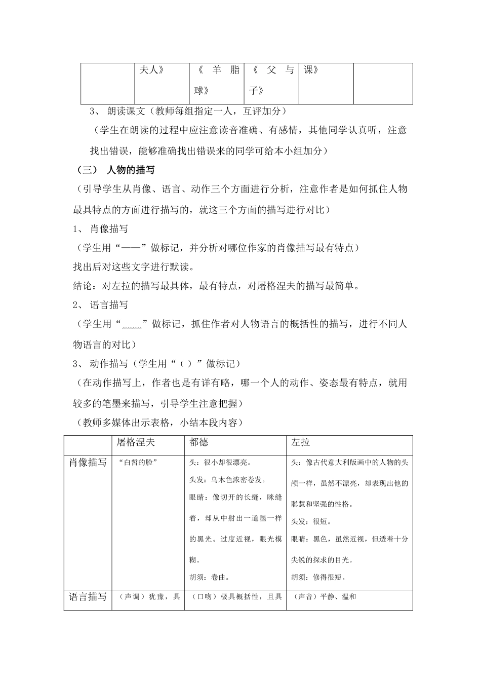 七年级语文上册 第11课《福楼拜家的星期天》教学设计 鲁教版教材_第2页