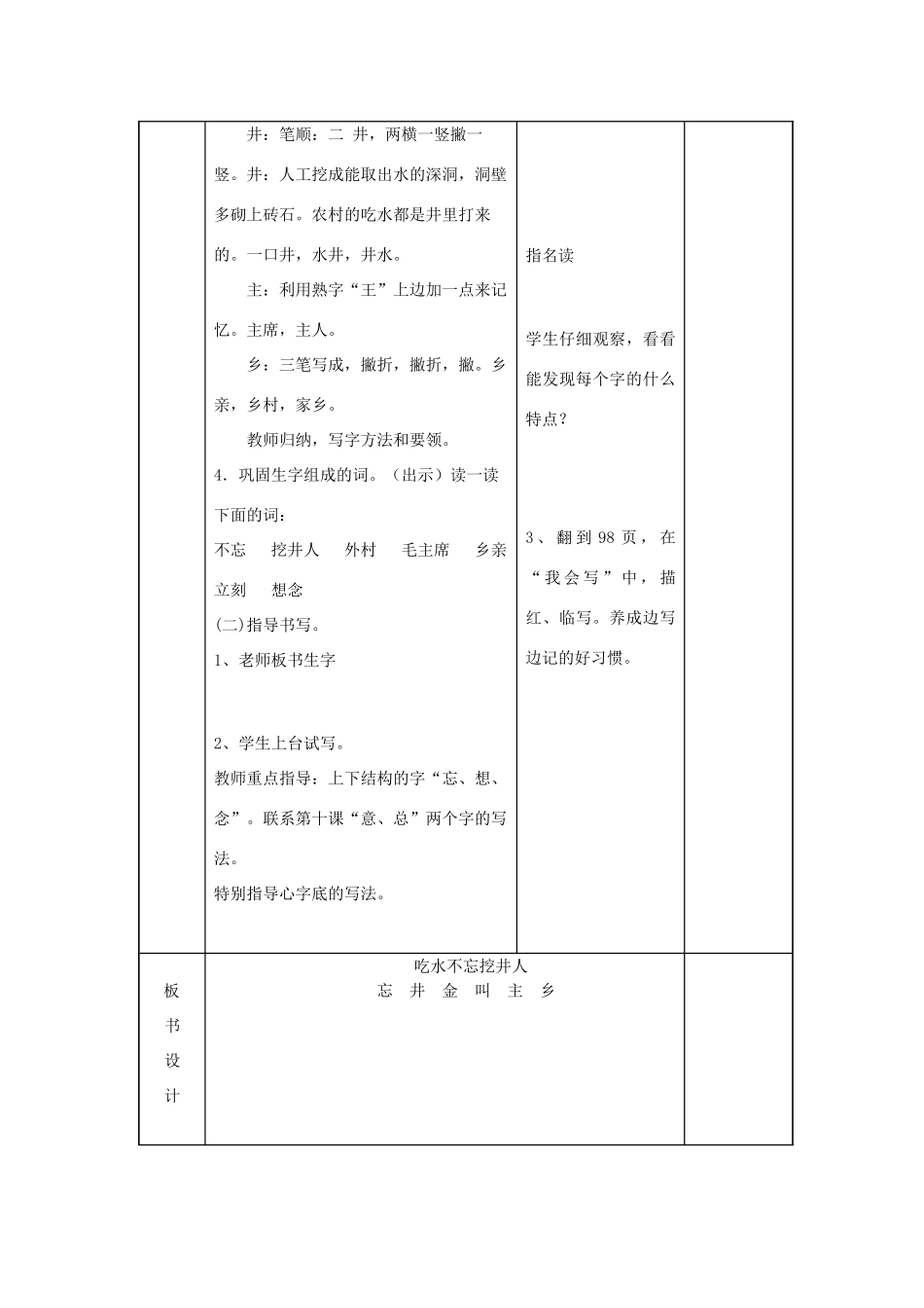 一年级语文下册 9 吃水不忘挖井人教案1 苏教版-苏教版小学一年级下册语文教案_第3页