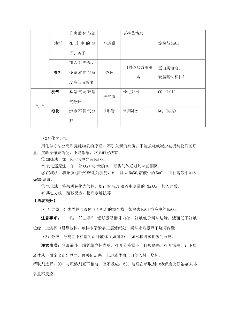 高考化学大串讲 专题09 化学实验基本操作教案-人教版高三全册化学教案_第2页