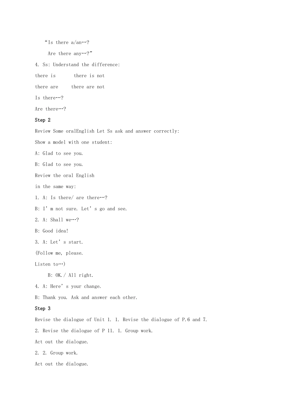 五年级英语上册  unit5(1)教案 苏教版_第2页
