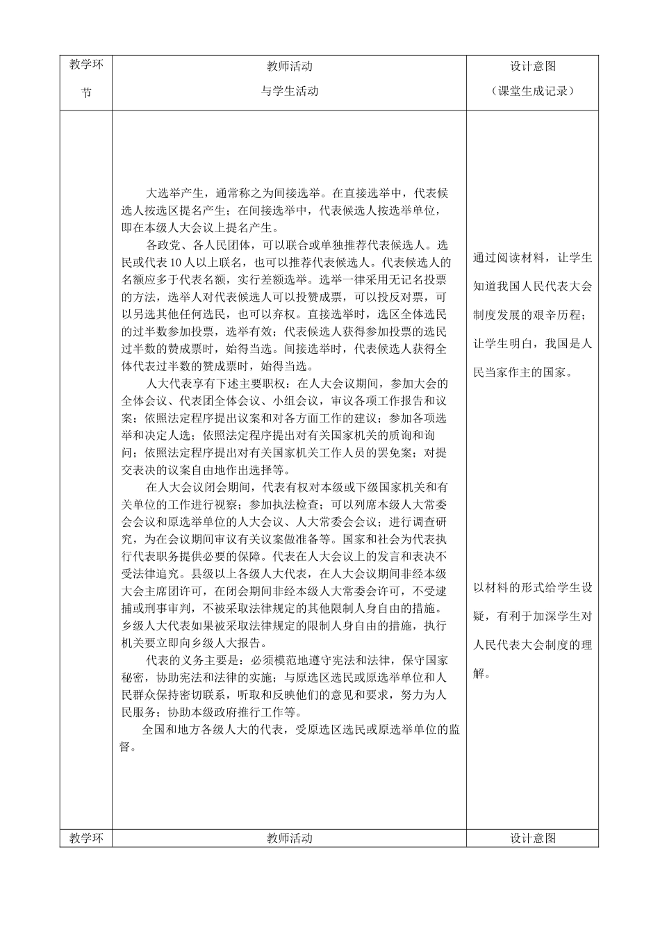 九年级政治 适合中国国情的政治经济制度教学设计2 粤教版教材_第3页