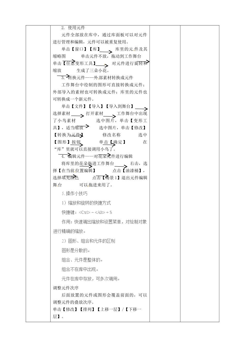 五年级信息技术上册 第4课 装扮我们的校园—在场景中运用图形元件教案 粤教版-粤教版小学五年级上册信息技术教案_第2页