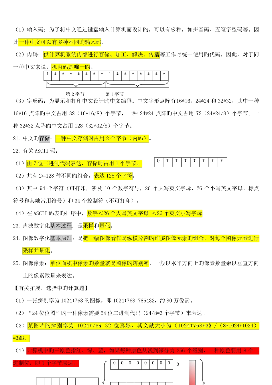 2022年高中信息科技会考总复习知识点上海高一信息科技 _第3页