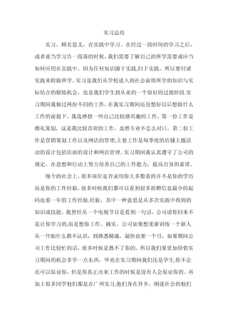 实习总结4000字77942