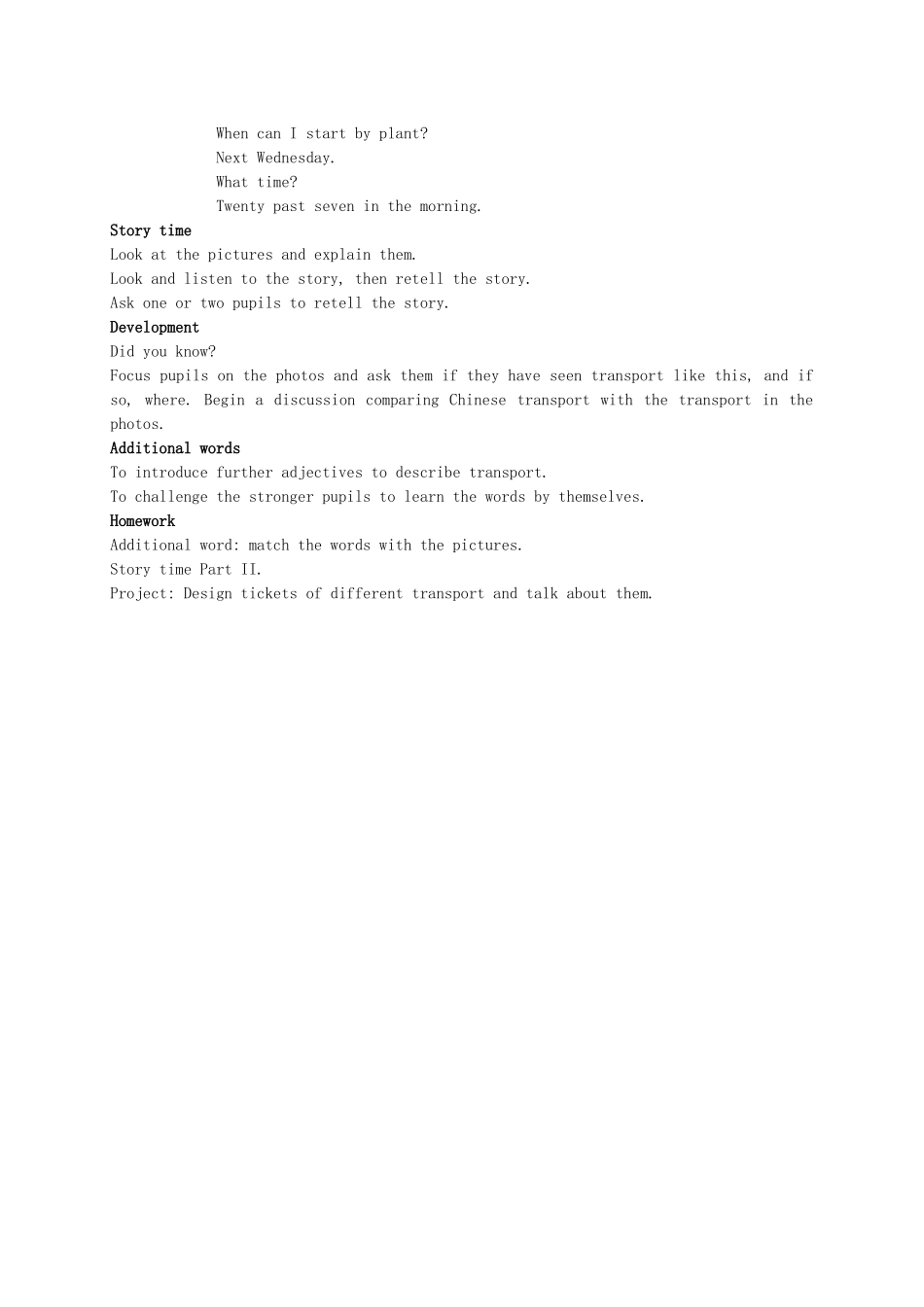 五年级英语上册 Module 4 Unit 11(3)教案 广州版_第3页