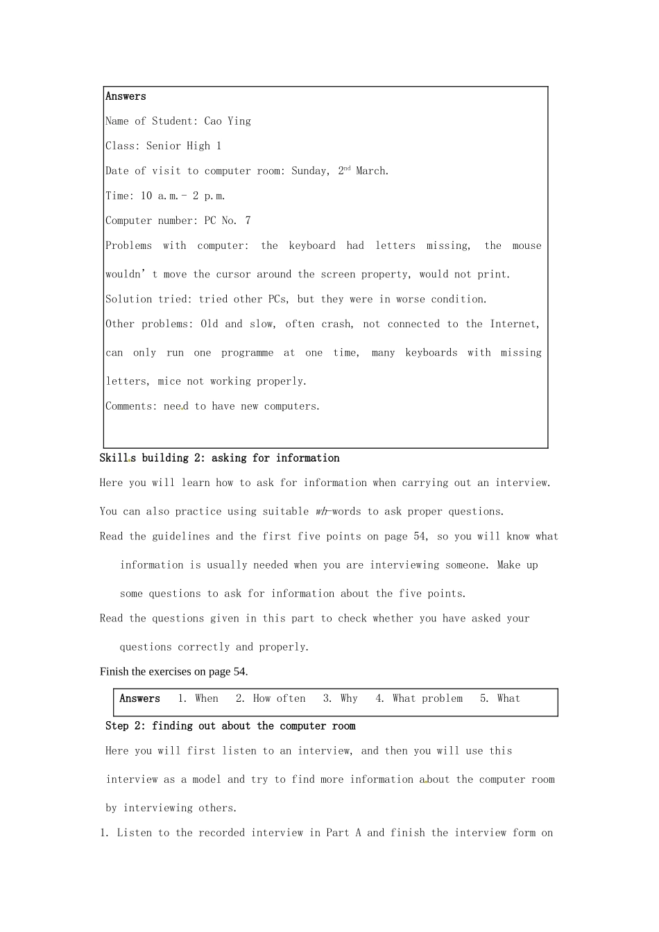 湖南省蓝山二中高中英语《unit3 Task》教案 牛津版必修4_第3页