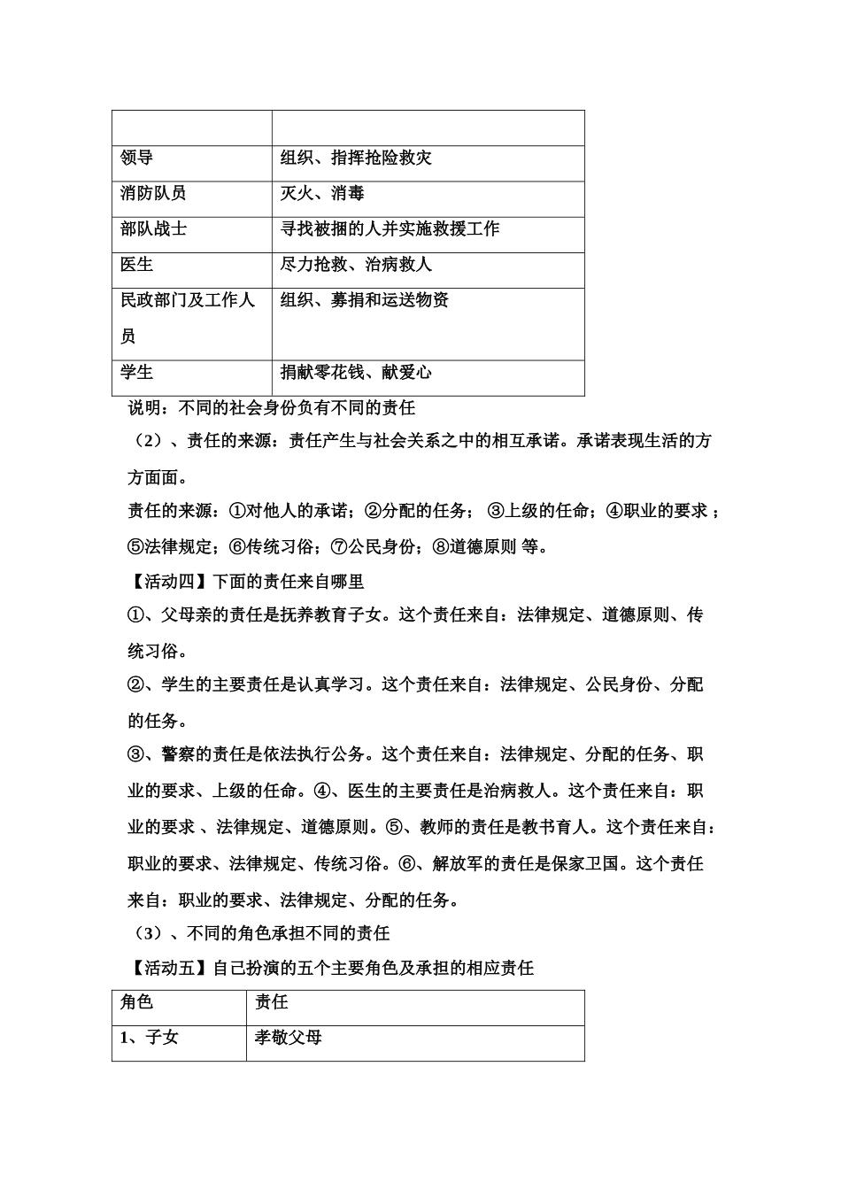 九年级政治 第一课《责任与角色同在》教学设计 新人教版教材_第2页