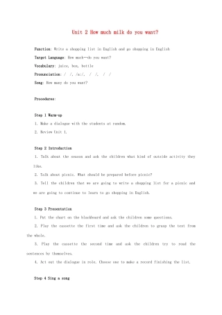 五年级英语上册 Module2 unit2教案 外研版
