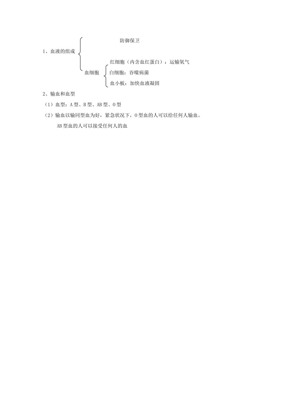 七年级生物下册 第十章 第一节 血液和血型教学设计2 （新版教材）苏教版教材_第3页