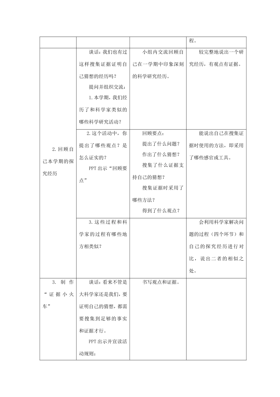 一年级科学下册 反思单元 我们也在找证据教学设计 大象版-大象版小学一年级下册自然科学教案_第2页