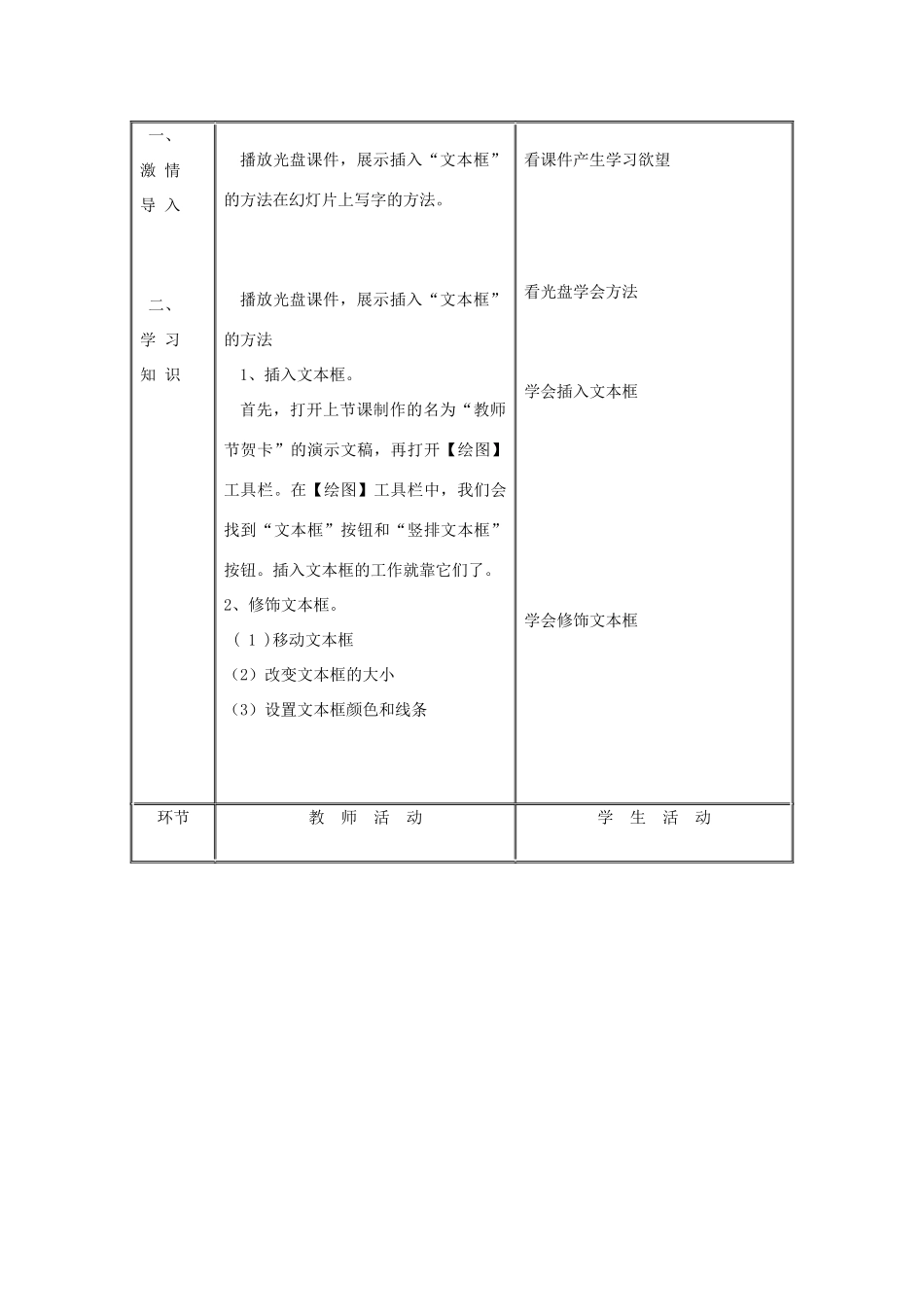 五年级信息技术上册 第3课 在幻灯片上写字教案_第2页