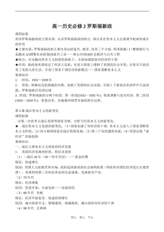 高一历史必修2 罗斯福新政2