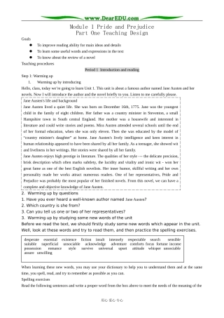 外研版英语必修10 Module1 Pride and Prejudice-Introduction and Reading014