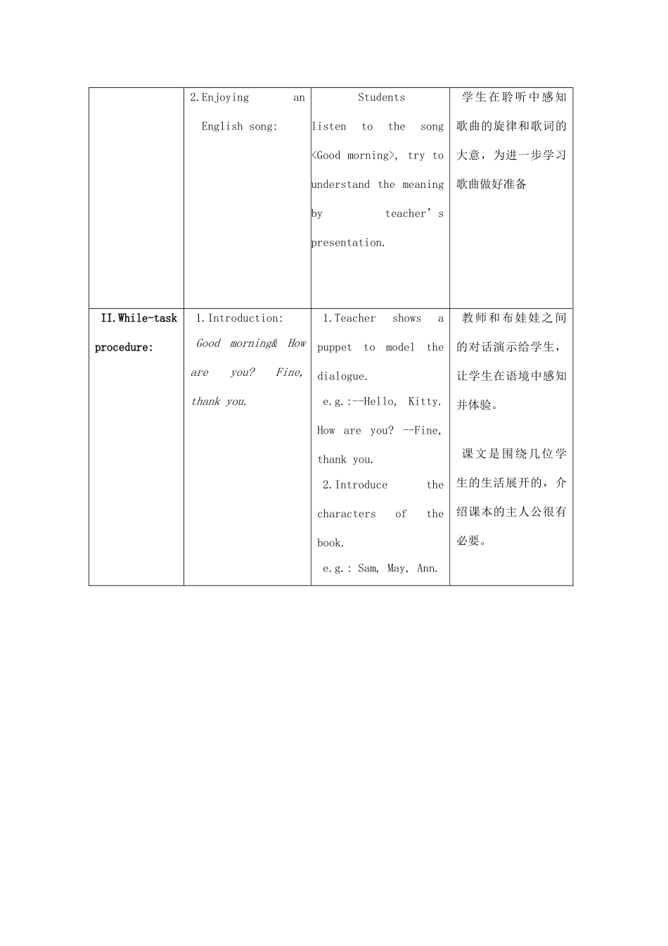 一年级英语上册 Unit 1 My classroom（第一课时）教案 沪教牛津版-沪教牛津版小学一年级上册英语教案_第2页