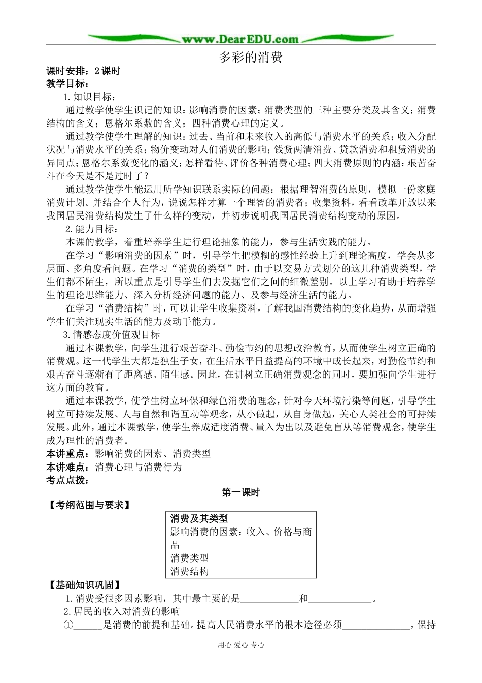 新人教版高中政治必修1多彩的消费_第1页