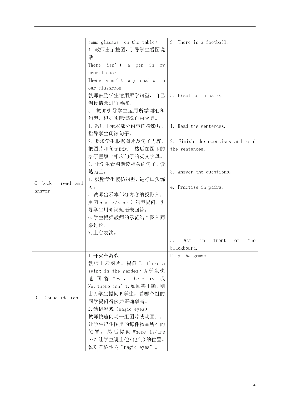五年级英语上册 Unit 5(21)教案 苏教牛津版_第2页