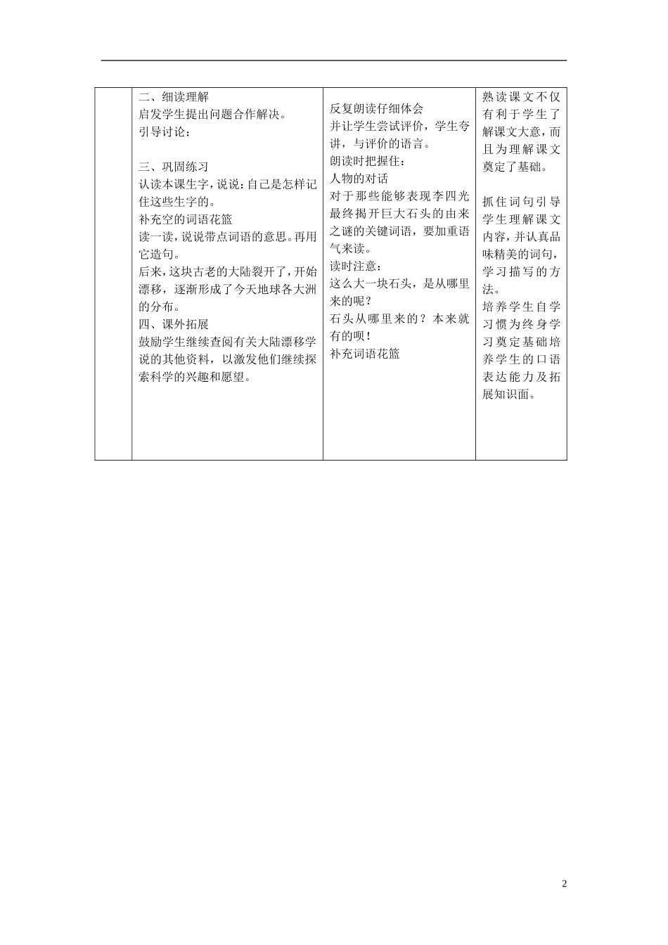 四年级语文上册  地图上的发现 2教案 语文S版_第2页