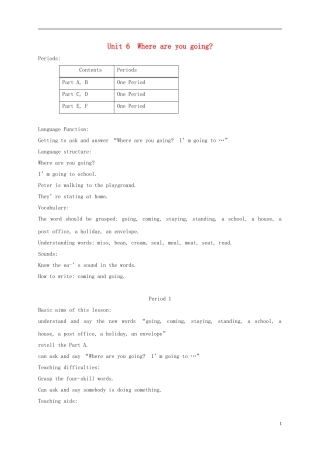 四年级英语下册 unit6 period1教案 湘少版