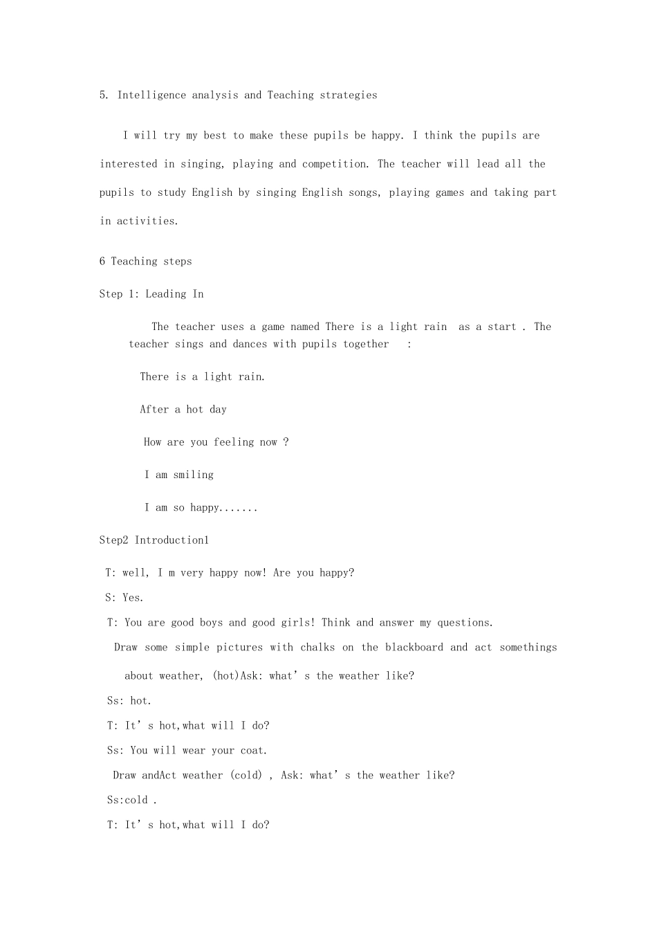 五年级英语下册 unit 6 My Holiday教案 陕旅版-陕旅版小学五年级下册英语教案_第2页