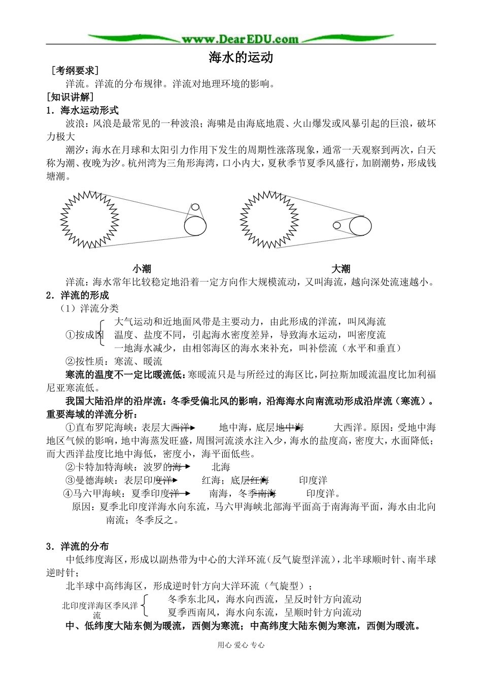 新人教版高中地理选修2海水的运动_第1页