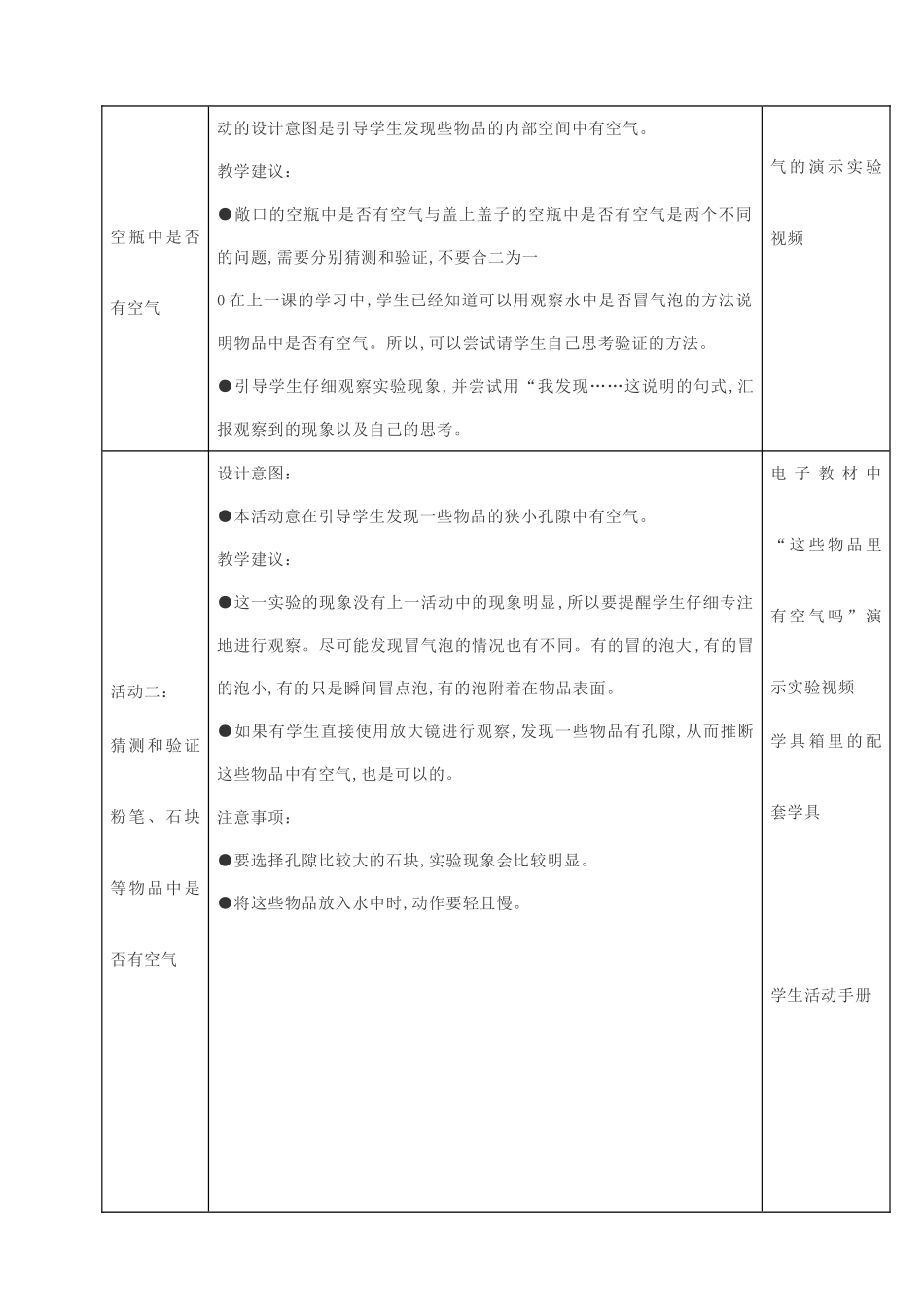 一年级科学下册 第三单元 空气 第8课 这里面有空气吗教案 苏教版-苏教版小学一年级下册自然科学教案_第2页