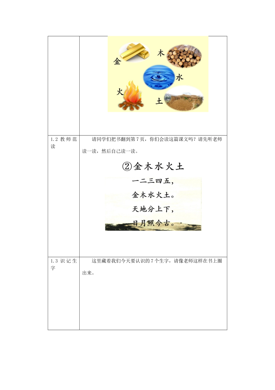 一年级语文上册 识字（一）2《金木水火土》活动设计 新人教版-新人教版小学一年级上册语文教案_第2页