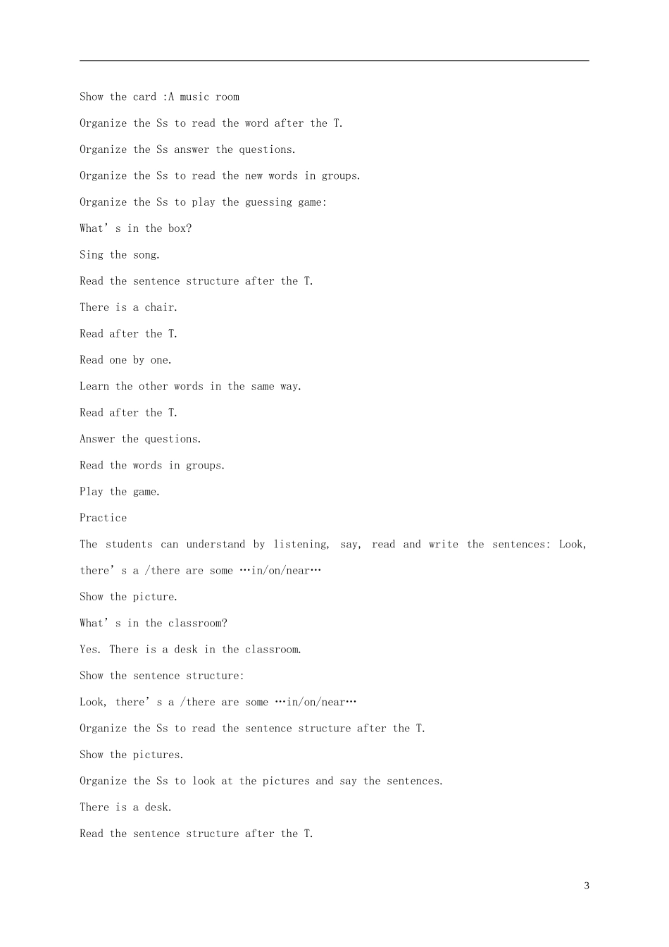 四年级英语下册 unit8 period one教案 苏教牛津版_第3页