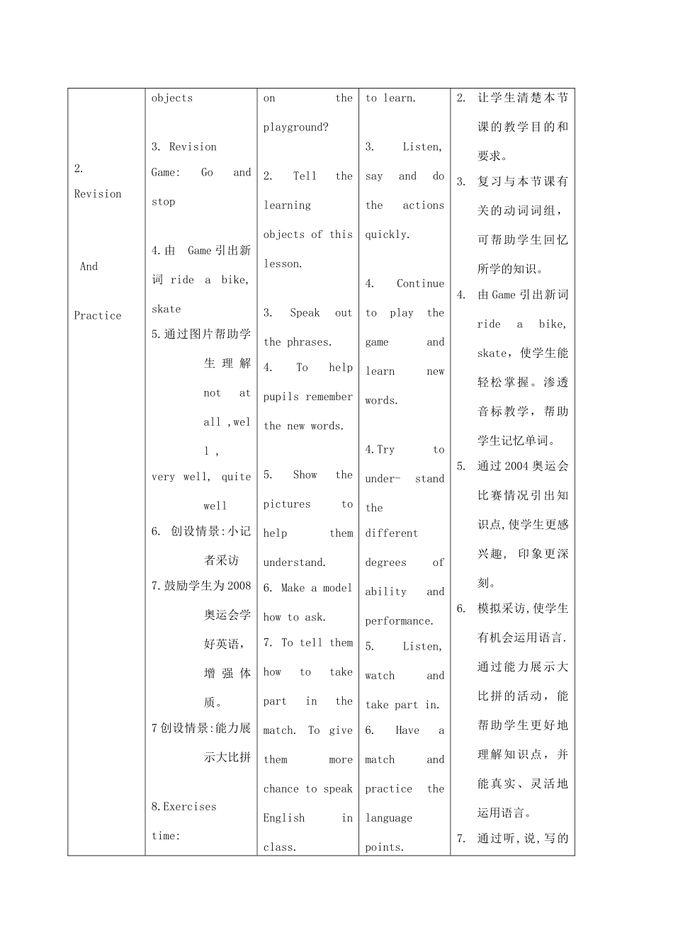 五年级英语上册 Module 2  Unit 5 (work with language)教案 广州版_第2页