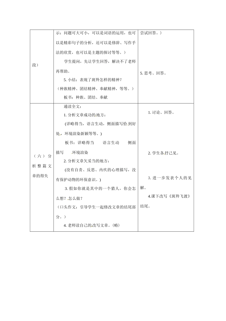 七年级语文下册《斑羚飞渡》教学设计1人教版教材_第3页