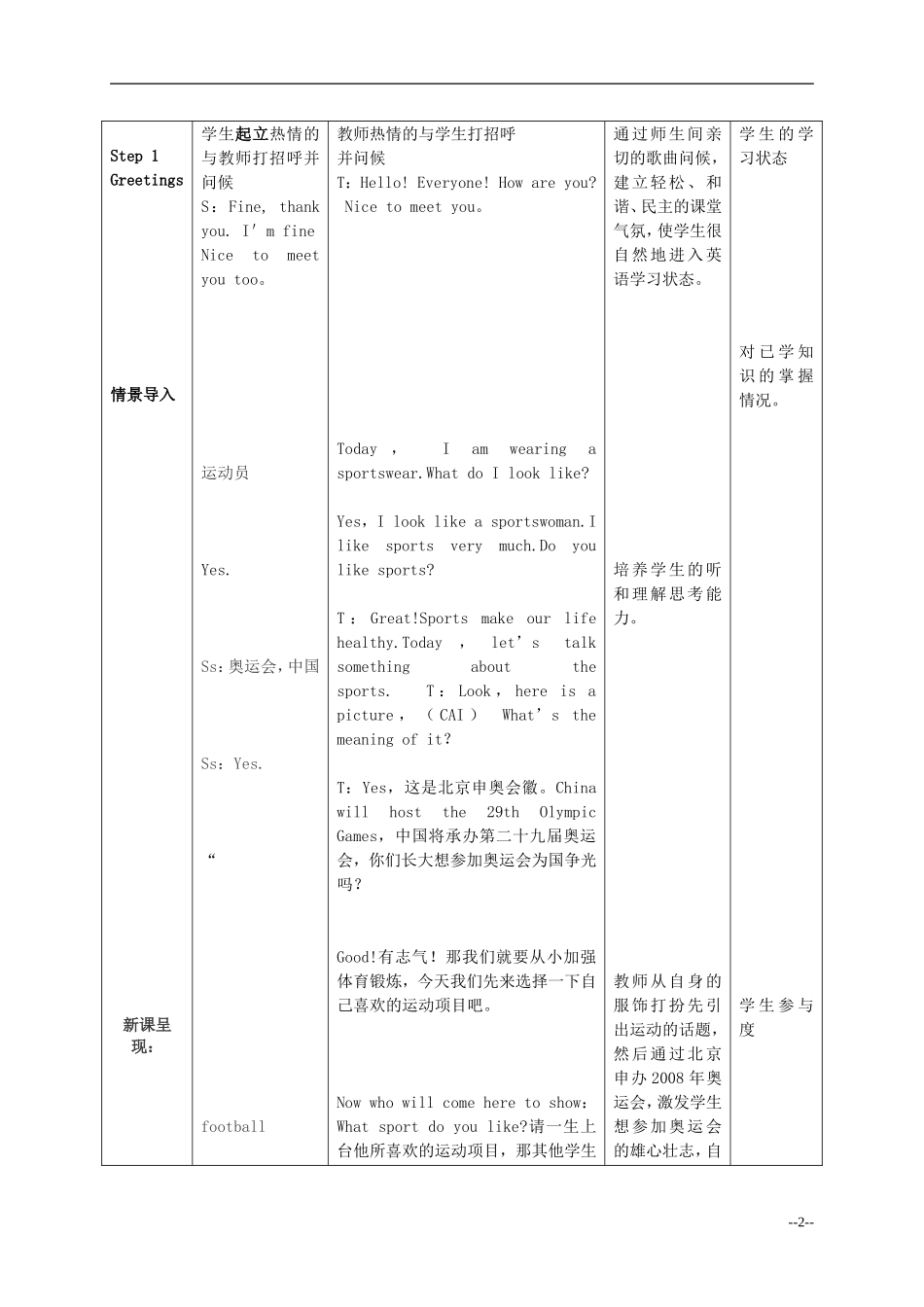 一年级英语下册 Module8教案 外研版（一起）_第2页