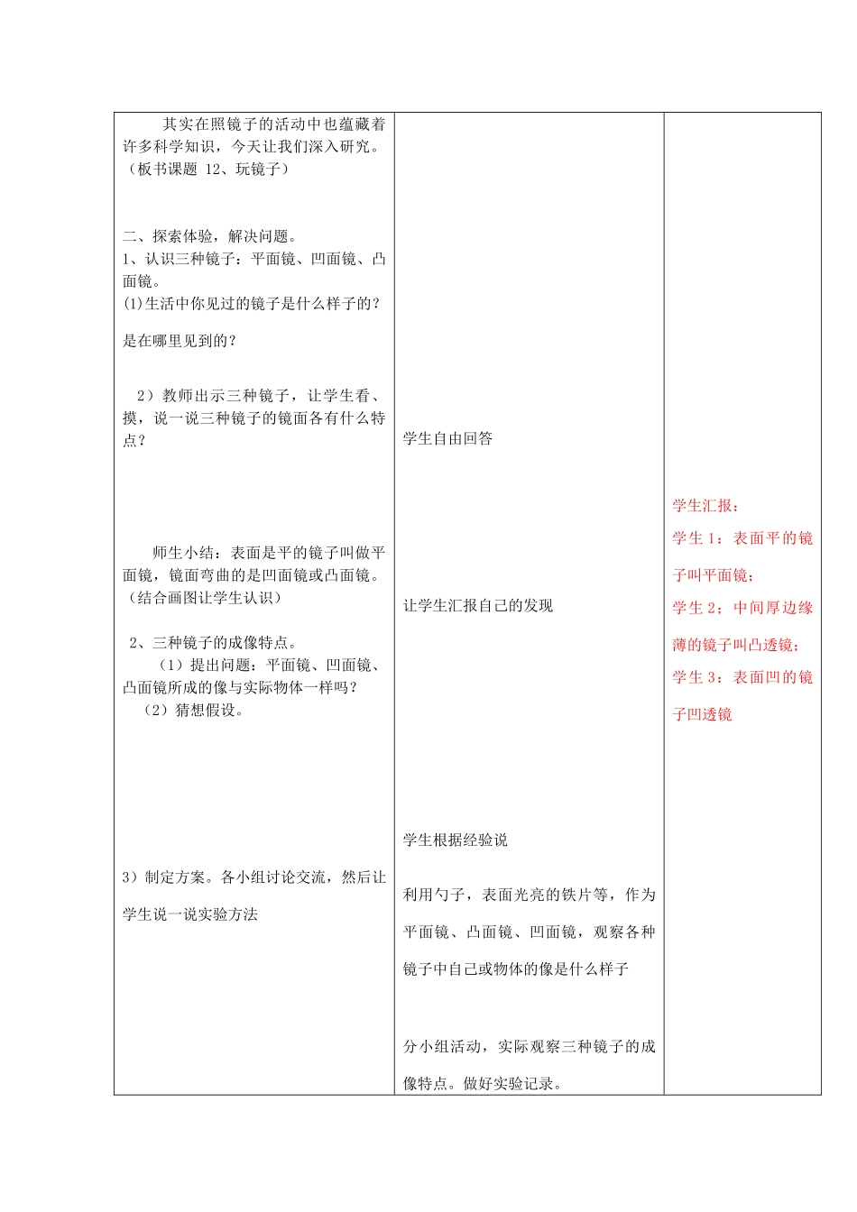 五年级科学下册《玩镜子》自主互动模式教案 青岛版_第2页