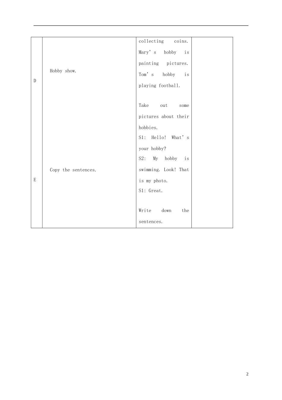 四年级英语下册 unit16 lesson91教案 人教新起点_第2页